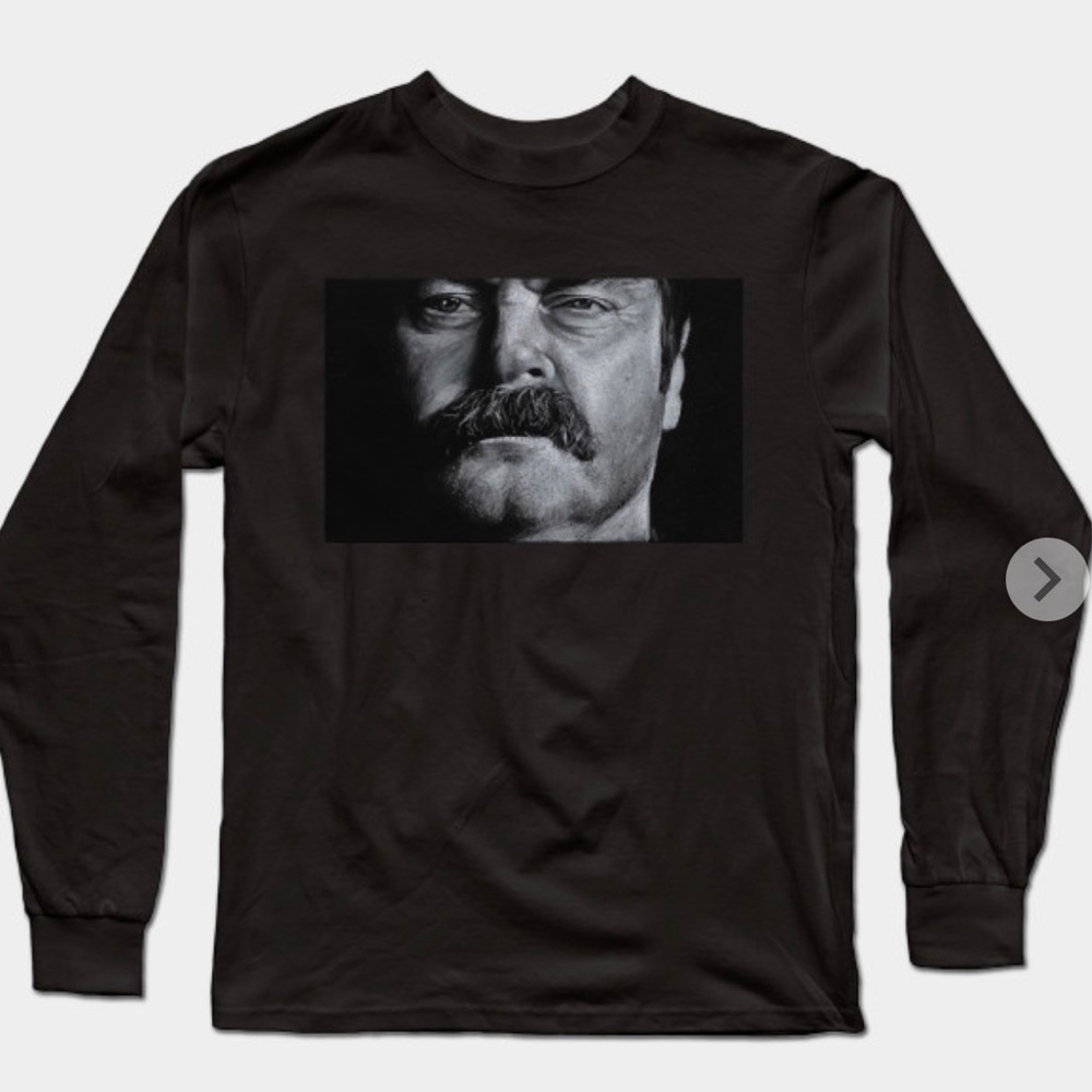 Ron Swanson (Parks&Rec) Long Sleeve Tshirt